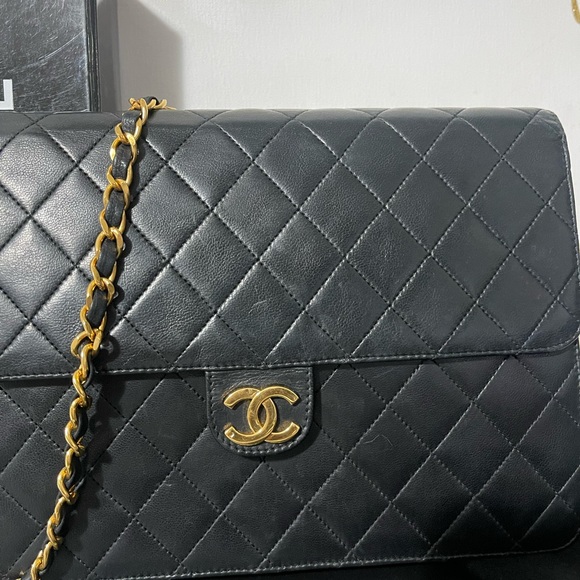 AUTHENTIC CHANEL QUILTED LAMBSKIN CC FLAP BAG - Picture 3 of 9
